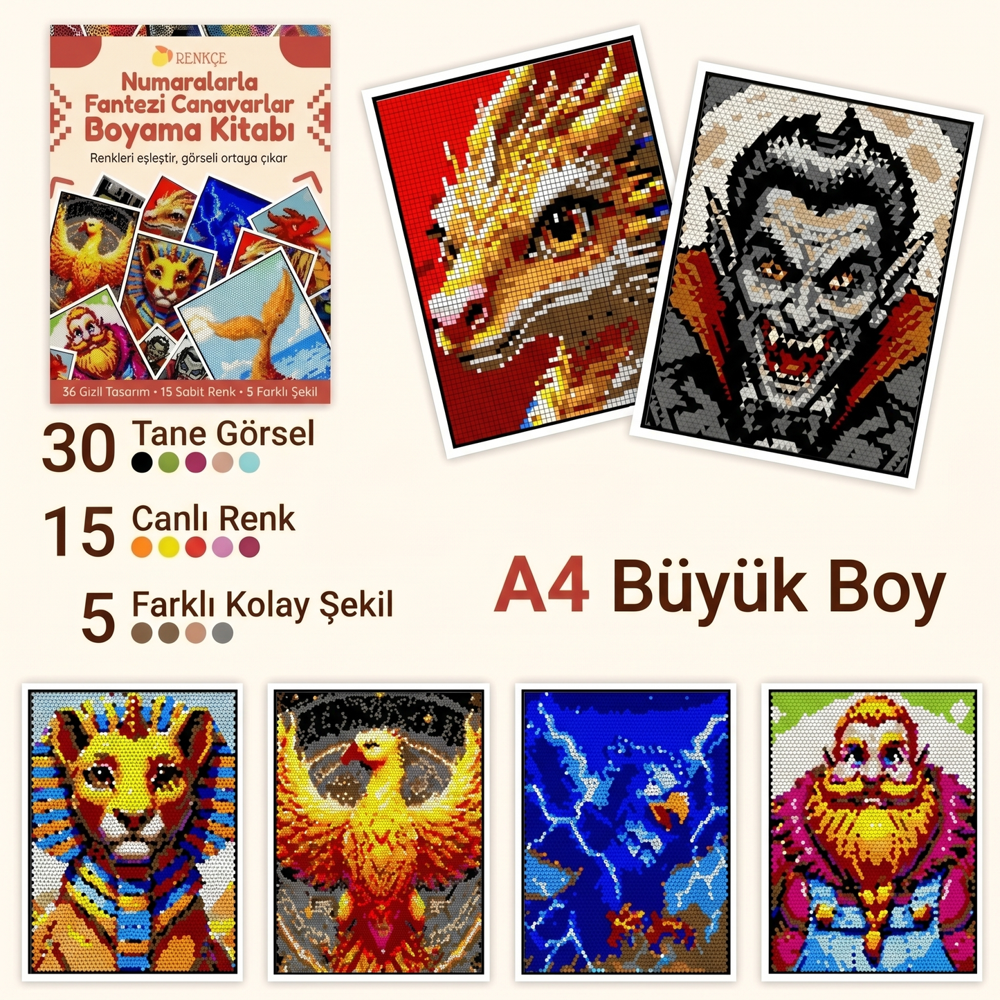 Renkçe - Numaralarla Boyama Kitabı